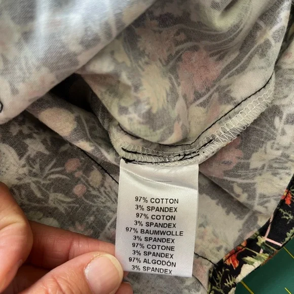 Samantha Pleet floral grid crop blouse with scallop hem - L - Picture 5 of 5